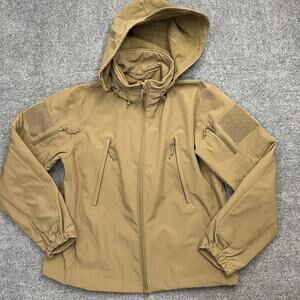 Rothco Jacket Mens XL Tan Tactical Soft Shell Hooded Fleece Lined Outdoor